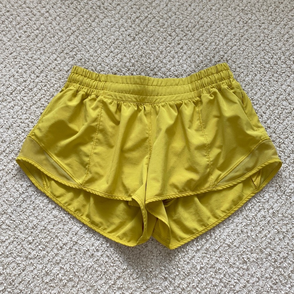 Lululemon Yellow Hotty Hot Shorts